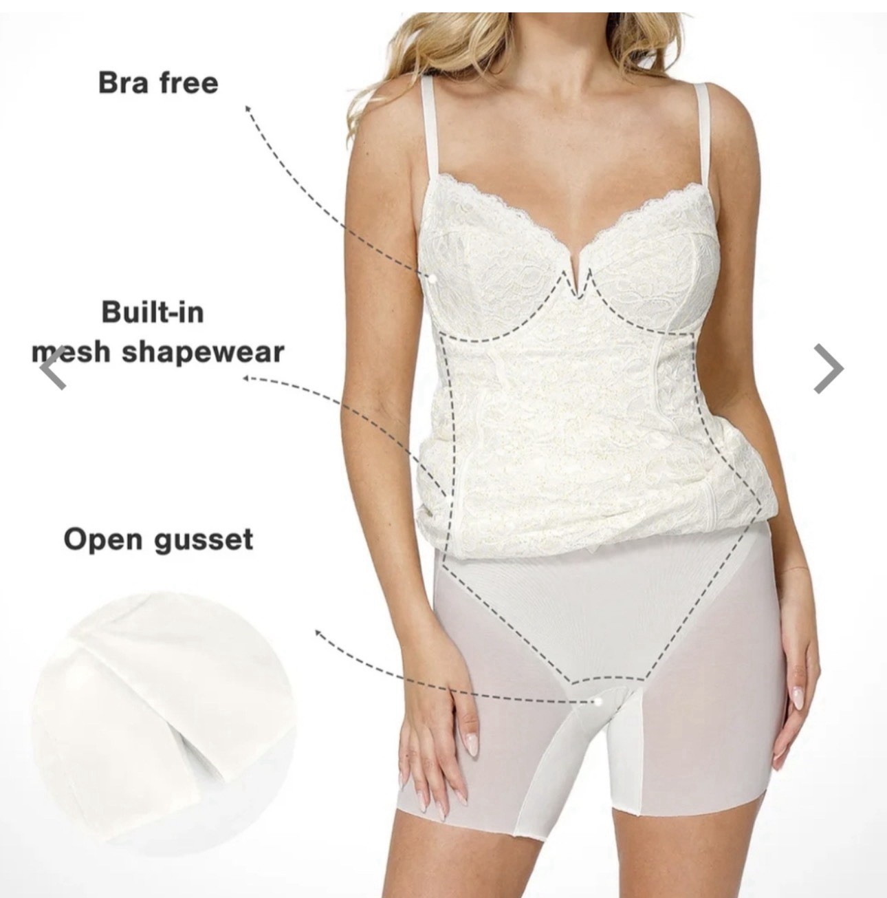 Gorgeous Lace Dress Popilush Size Large Shapewear Built-in