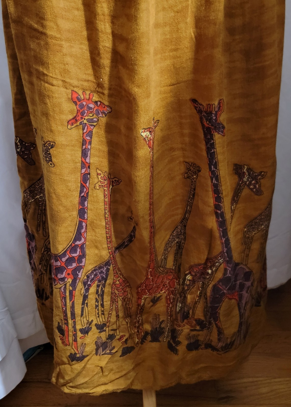 BLACK MAGIC BOHO STYLE 2 PC WOMEN XL TOP /MATCHING SKIRT/BROWN & PRETTY GIRAFFES
