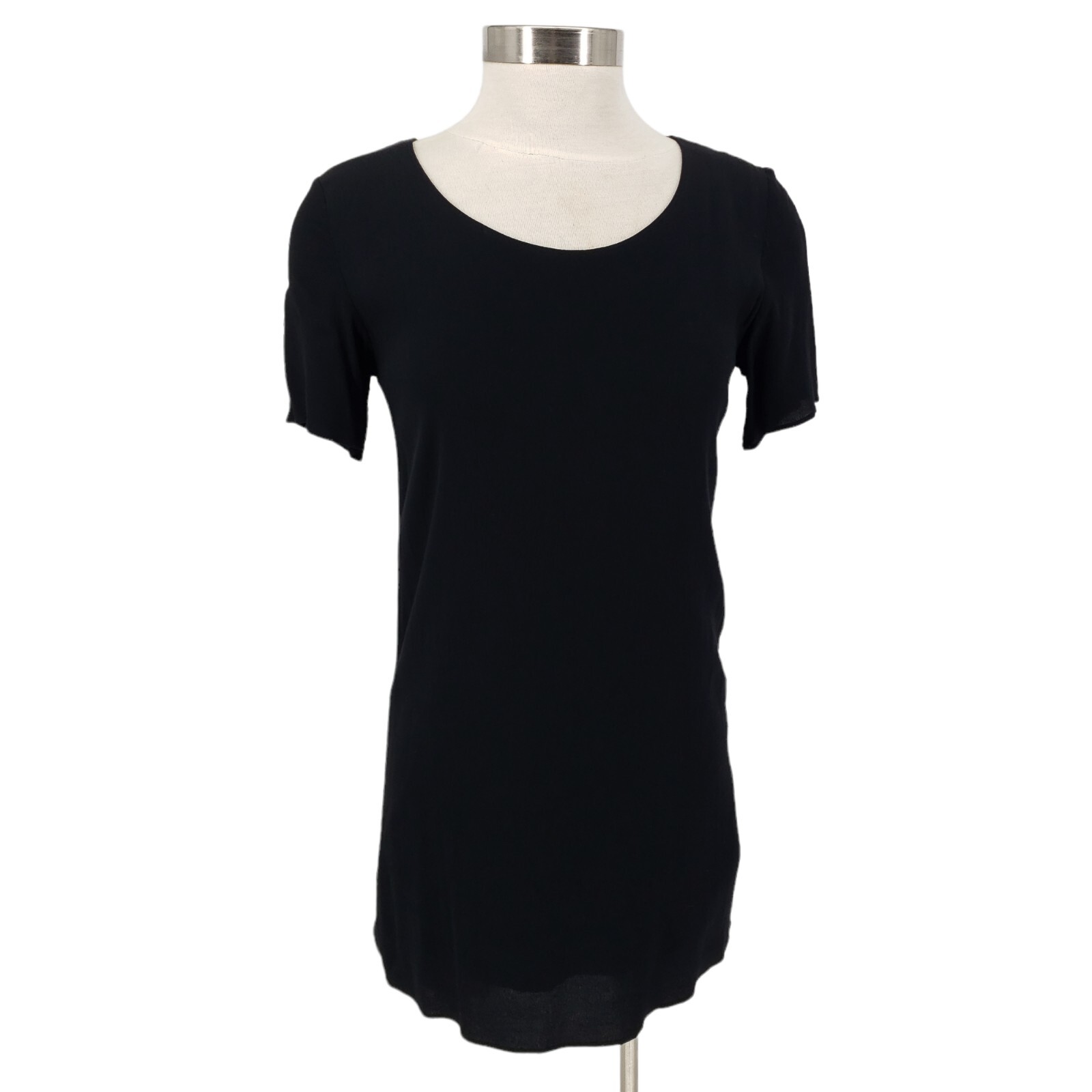 WILFRED FREE Mini Shift Dress Aritzia Teigen Black Short Sleeve Womens XS