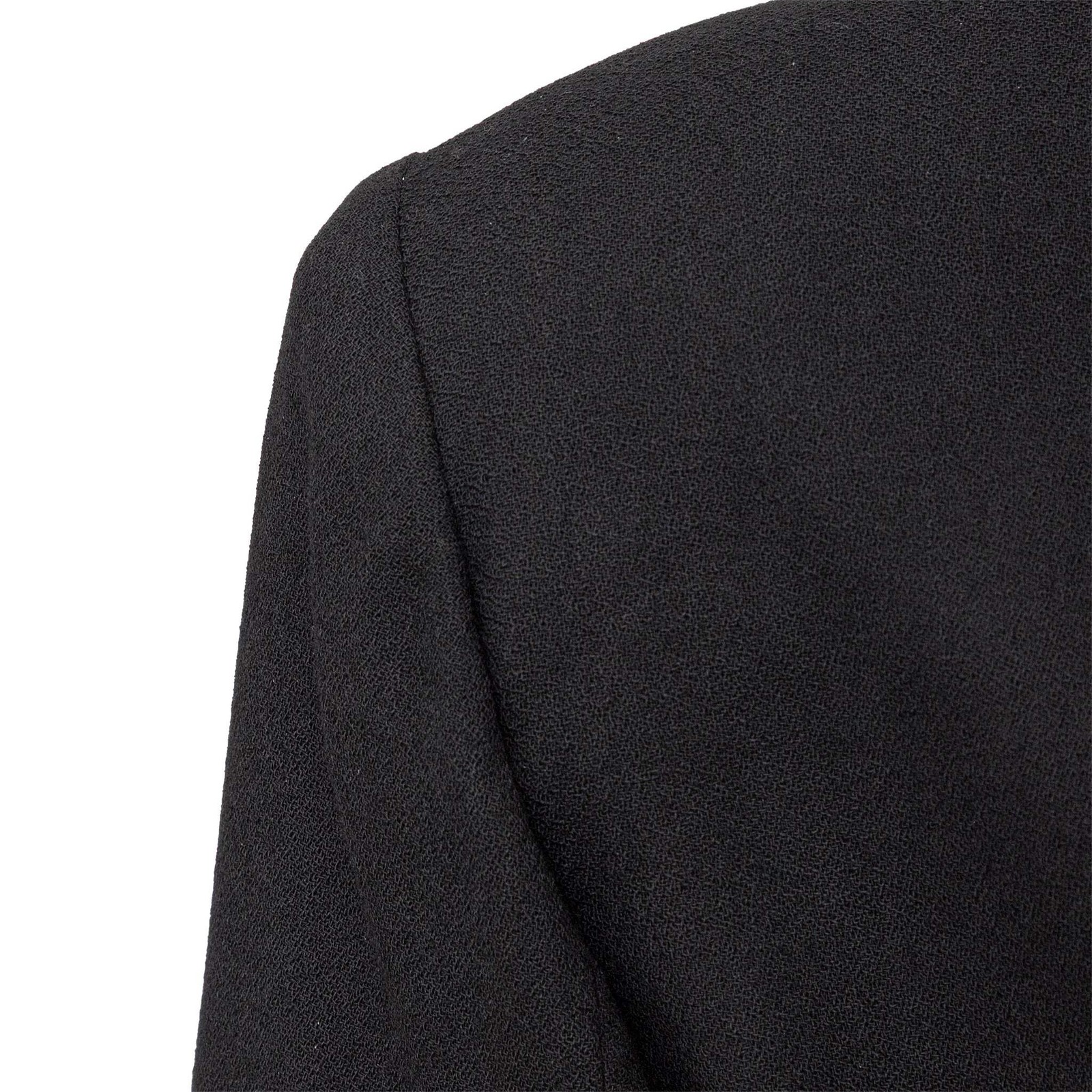Ralph Lauren Black Wool Blazer Dress Satin Lapel 2000s Tailored Midi Dress