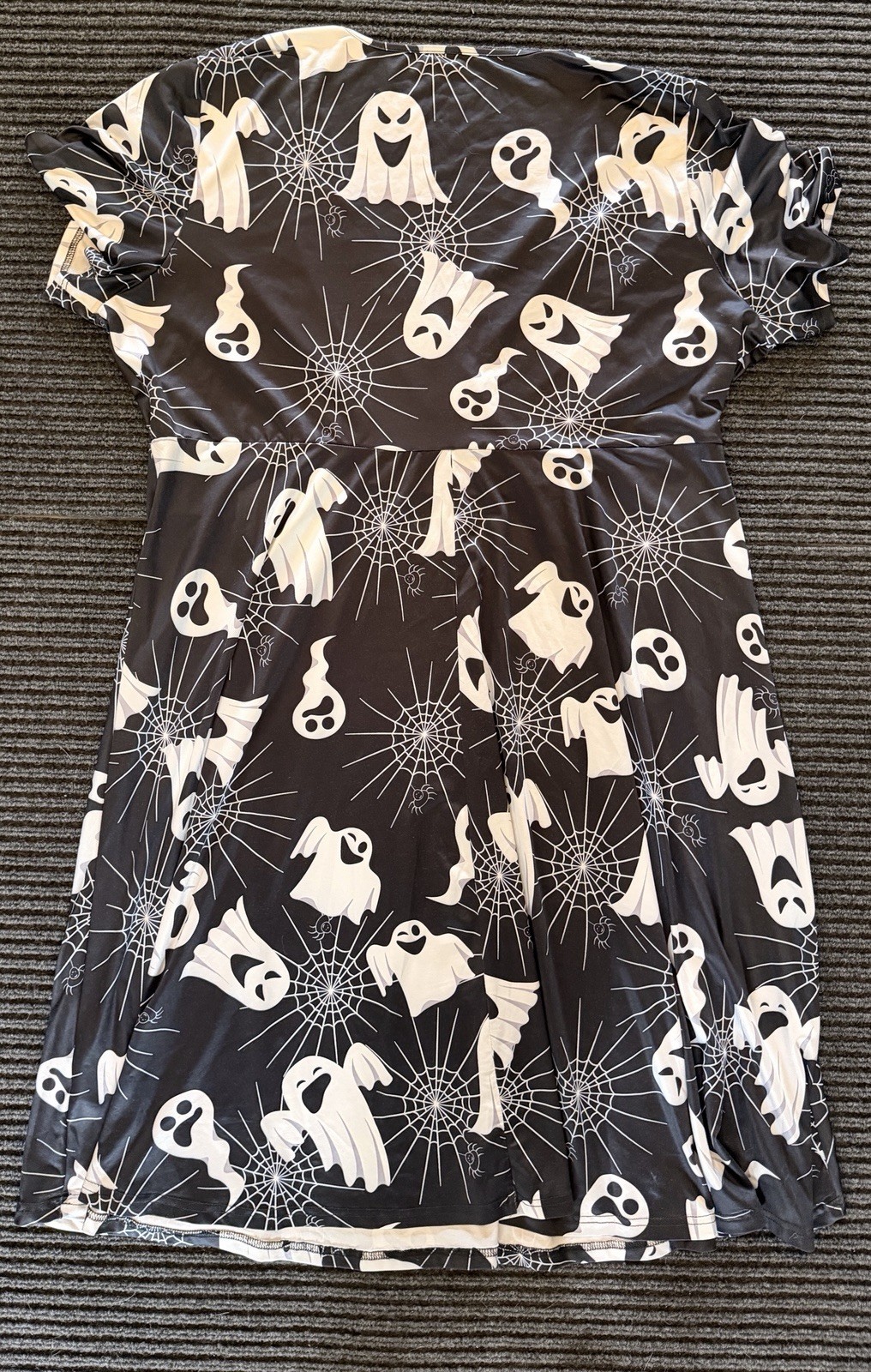 Halloween Ghost & Spiderweb Print Dress Size 6XL