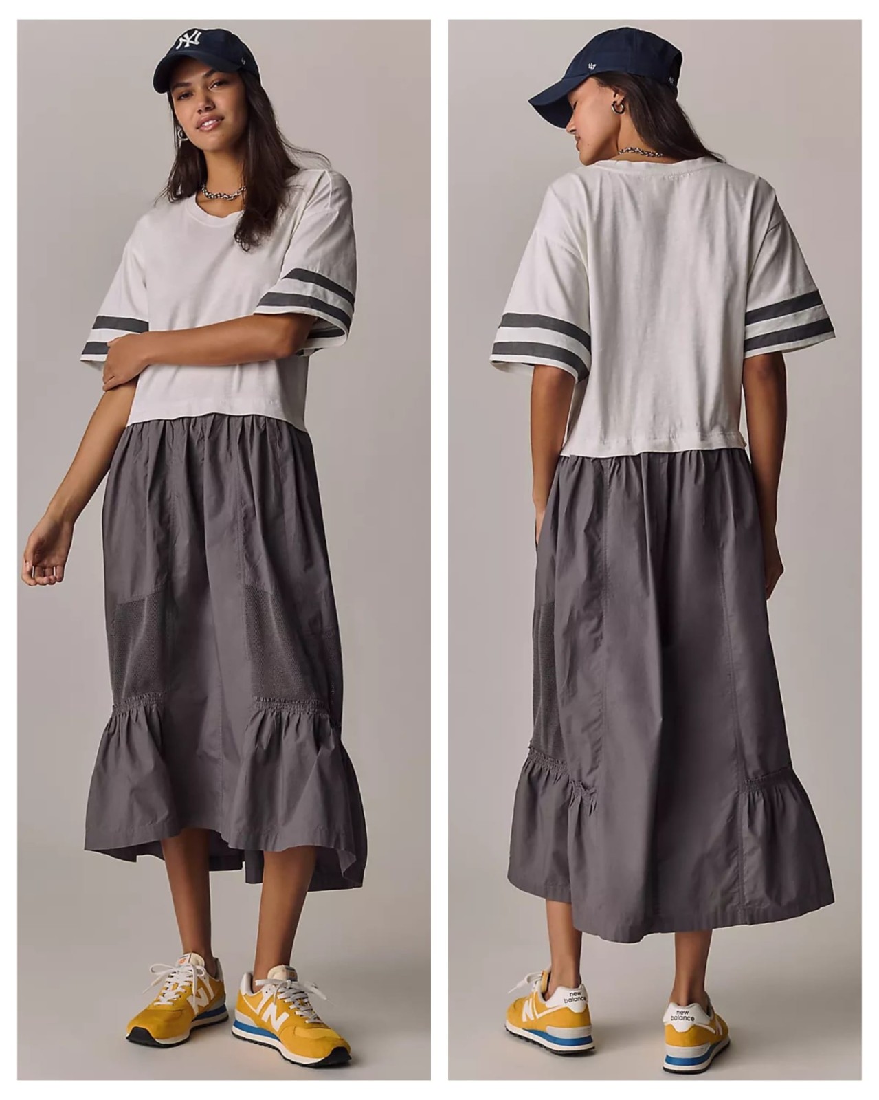 Anthropology Daily Practice Drop Speed Twofer Midi Dress Size S NWT