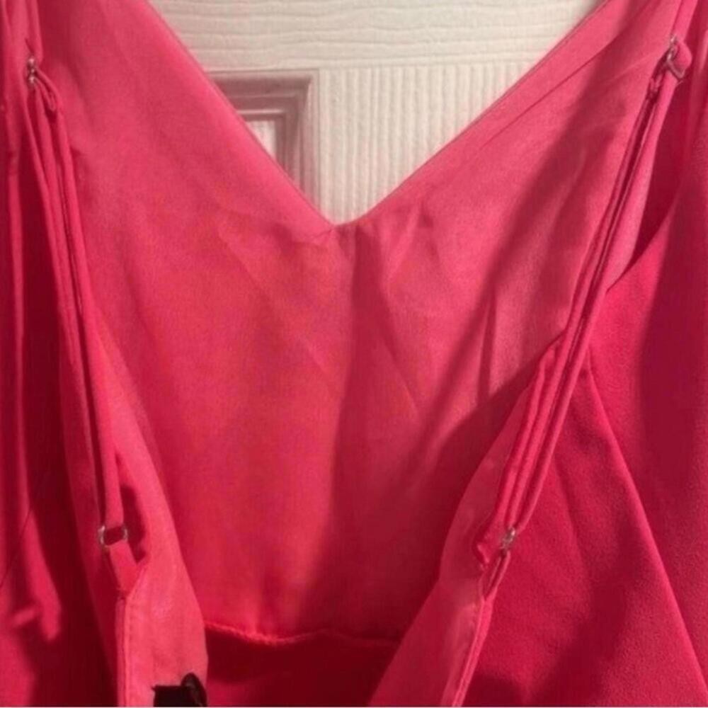✅NWT Do+Be Pink Spaghetti Strap Asymmetric Hem Fitted Hot Pink Dress