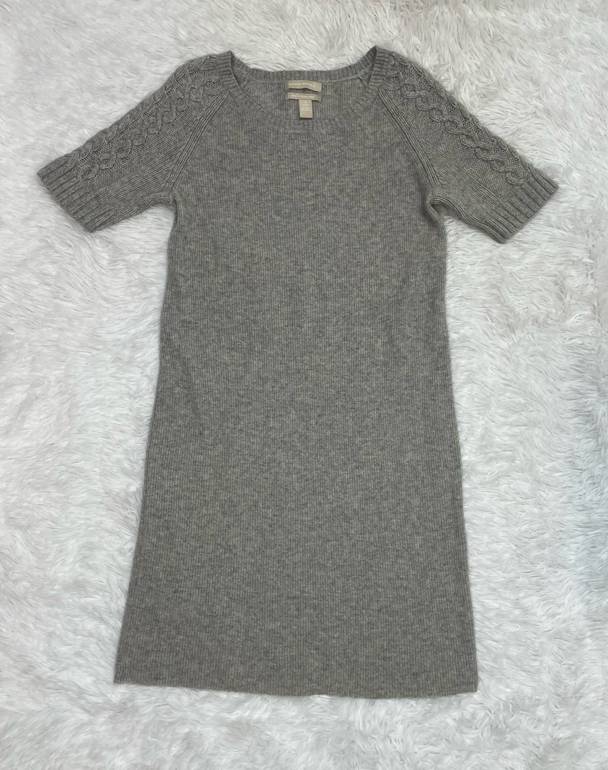 Banana Republic Women’s Size Small Italian Fabric Wool Cashmere Blend Dress Gray