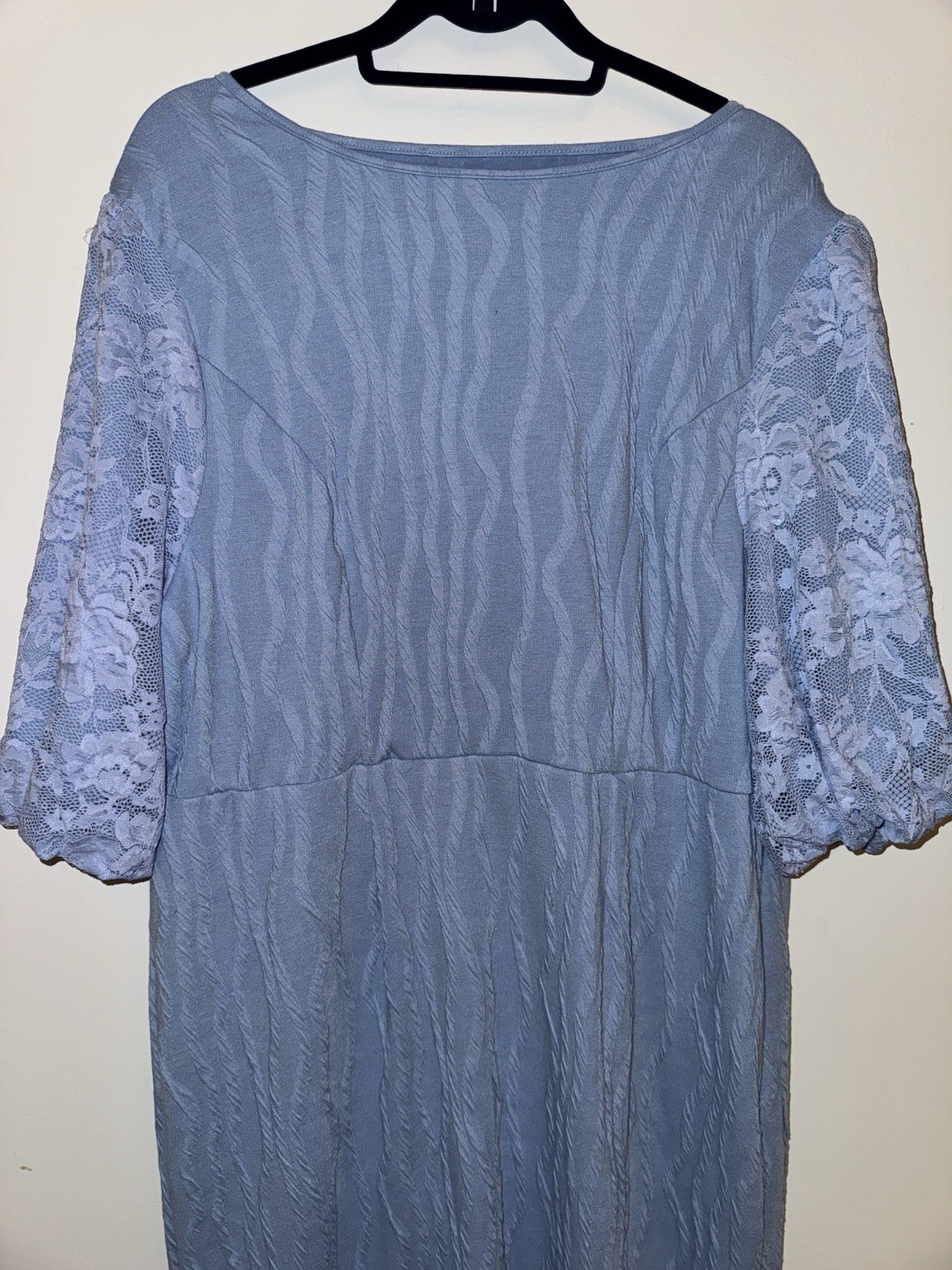 Elegant Solid Color Round Neck Lantern 3/4 Sleeves Autumn & Winter Knitted Dress