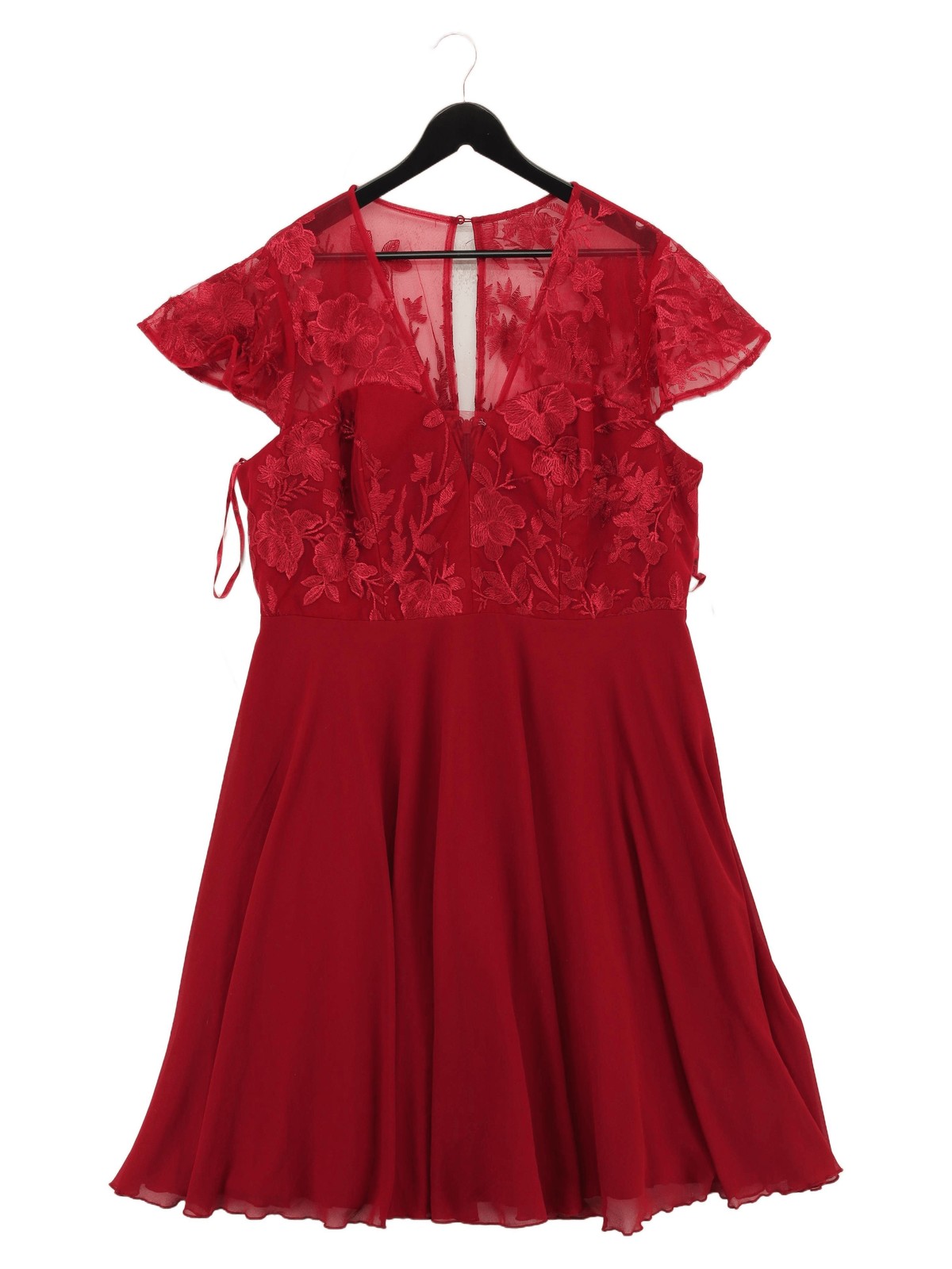 Chi Chi London A-Line Mini Dress UK20 in Red