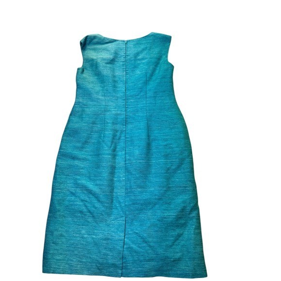 Vintage 60s Aqua Blue Dress Suit Jacket Set w/ Beaded Handbag classic retro teal