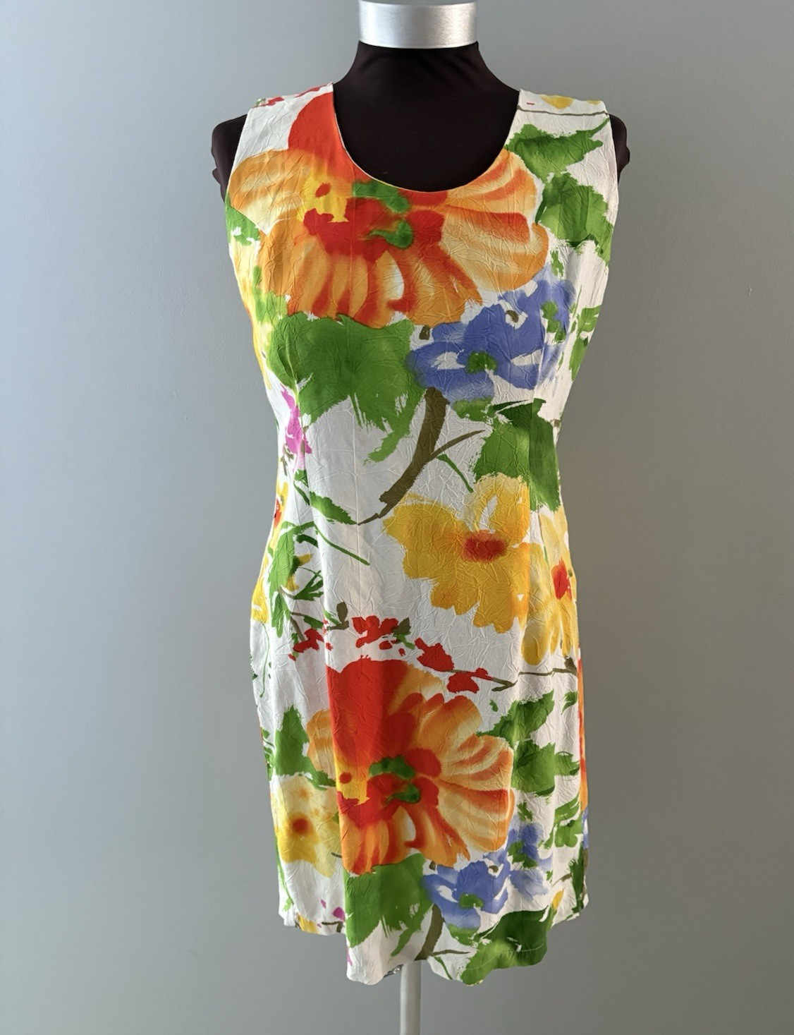 Jams World Dress Womens Large White Flora Grande Hawaiian Beach Hibiscus