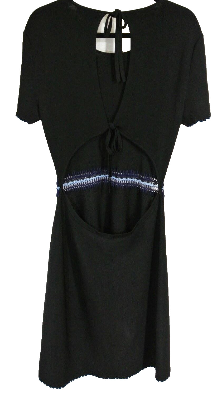 NEW Opening Ceremony Open-Back Short-Sleeve Dress in Black – Size M #D512