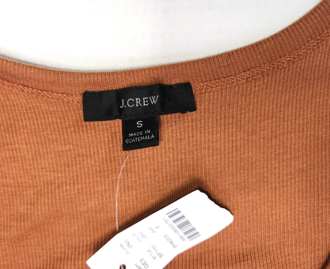 J.Crew sleeveless round neck casual rib maxi tank dress side split NWT Small