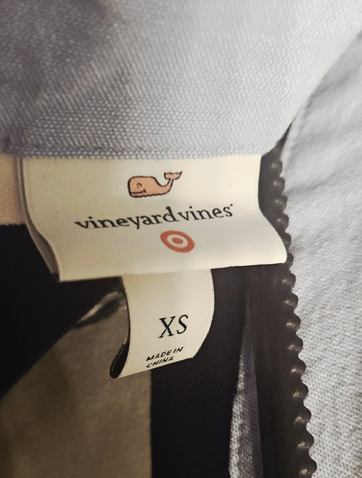 Vineyard Vines for Target Shift Dress XS Navy/White Embroidered Sleeveless