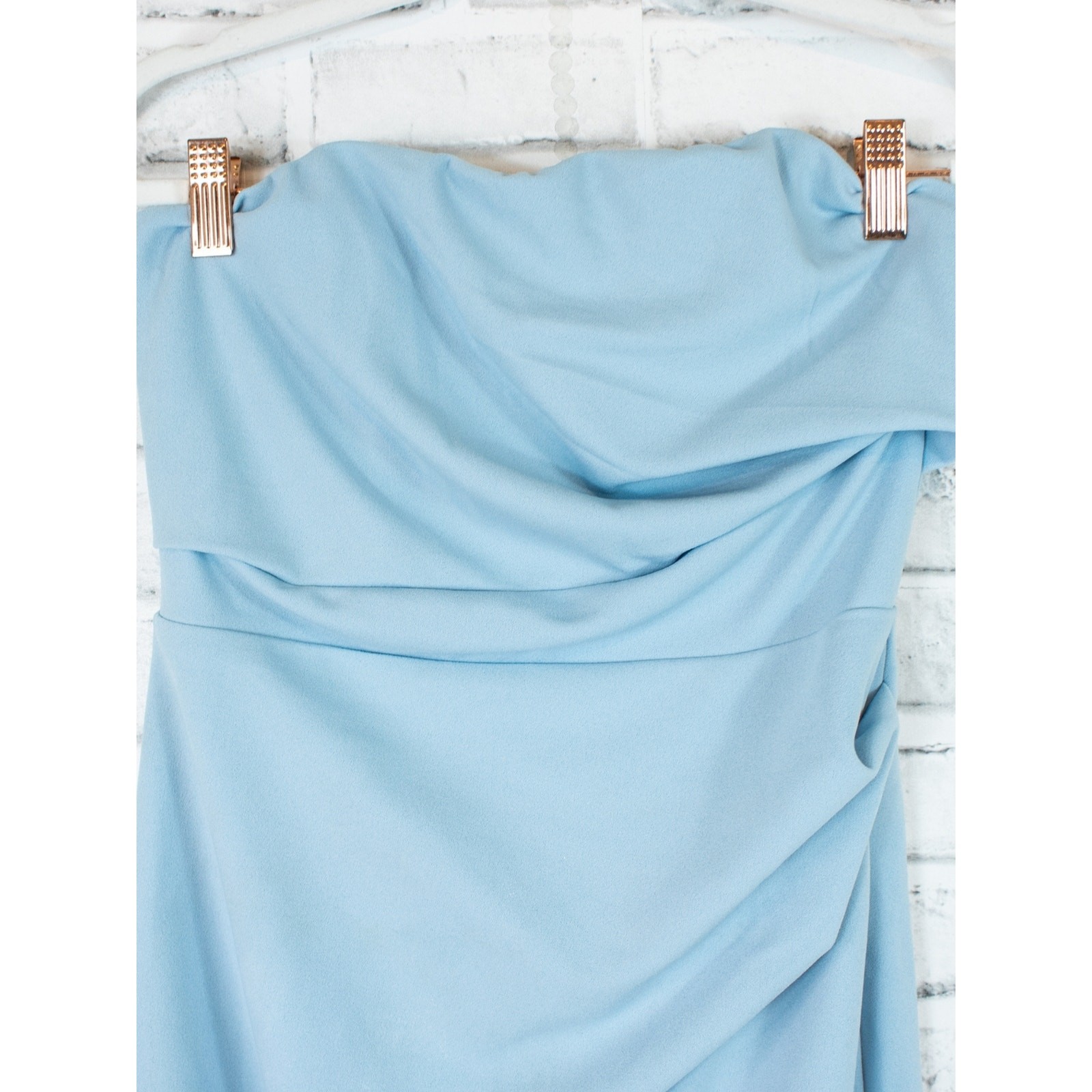 Showpo Blue Strapless Bodycon Mini Dress Medium Formal Party Wedding Guest