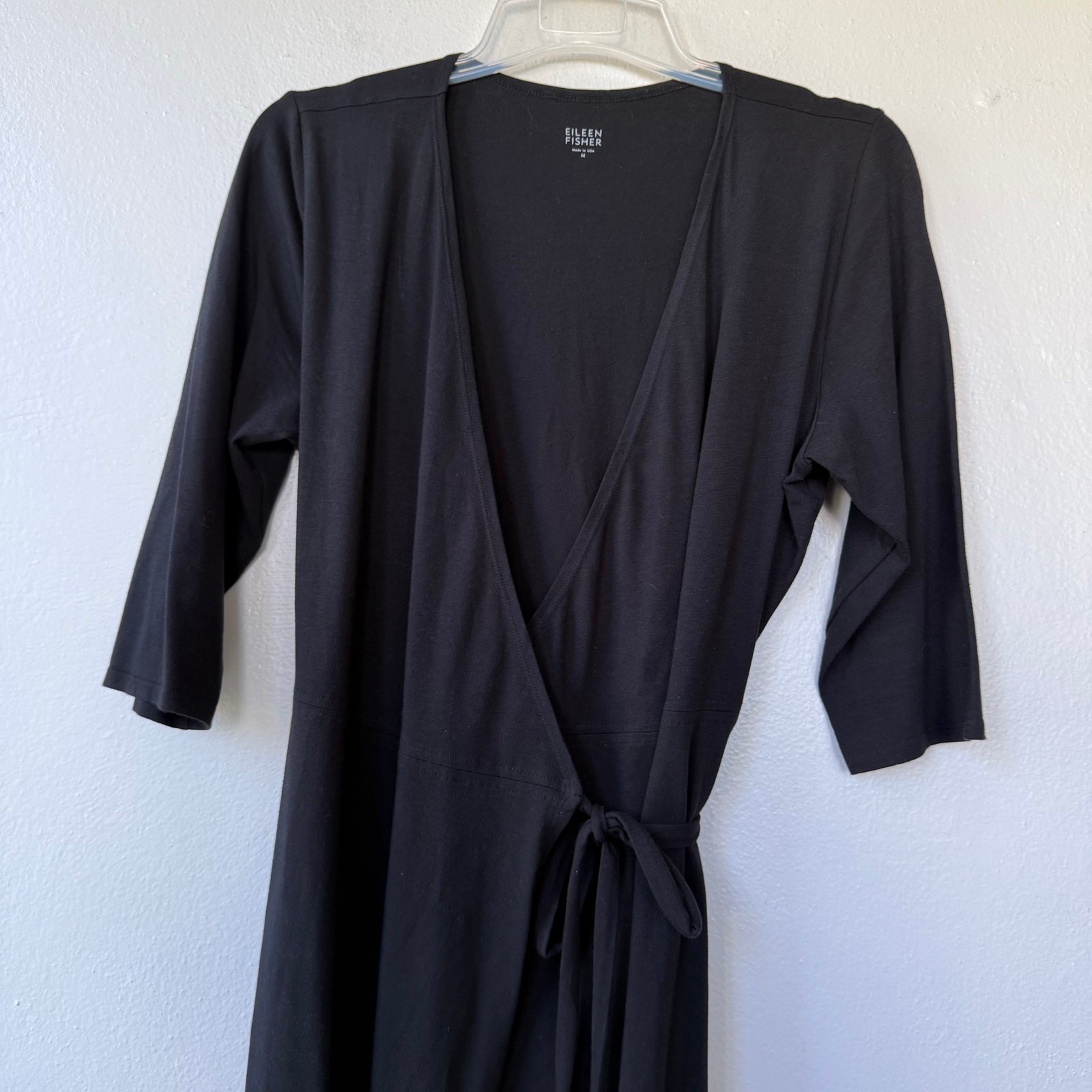 Eileen Fisher Size M Crossover Cotton Lycra crossover dress