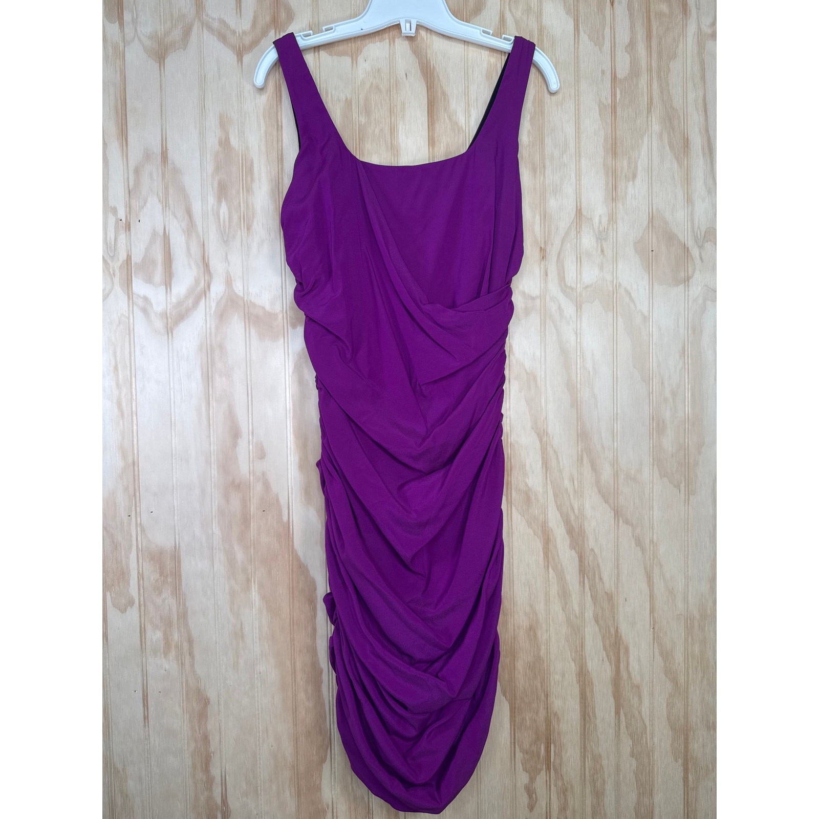 Jay Godfrey Silk Ruched Balloon Dress Fuchsia Purple Size 10