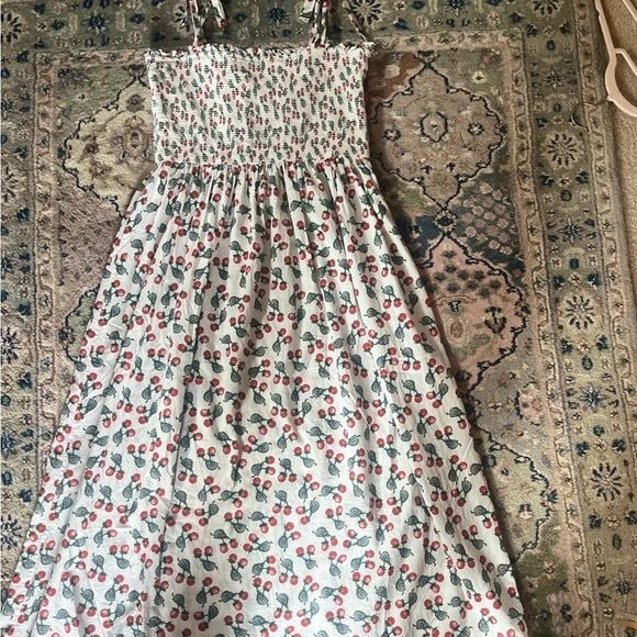 Muzungu Sisters May Dress Berry Snail Strawberry Smocked Midi