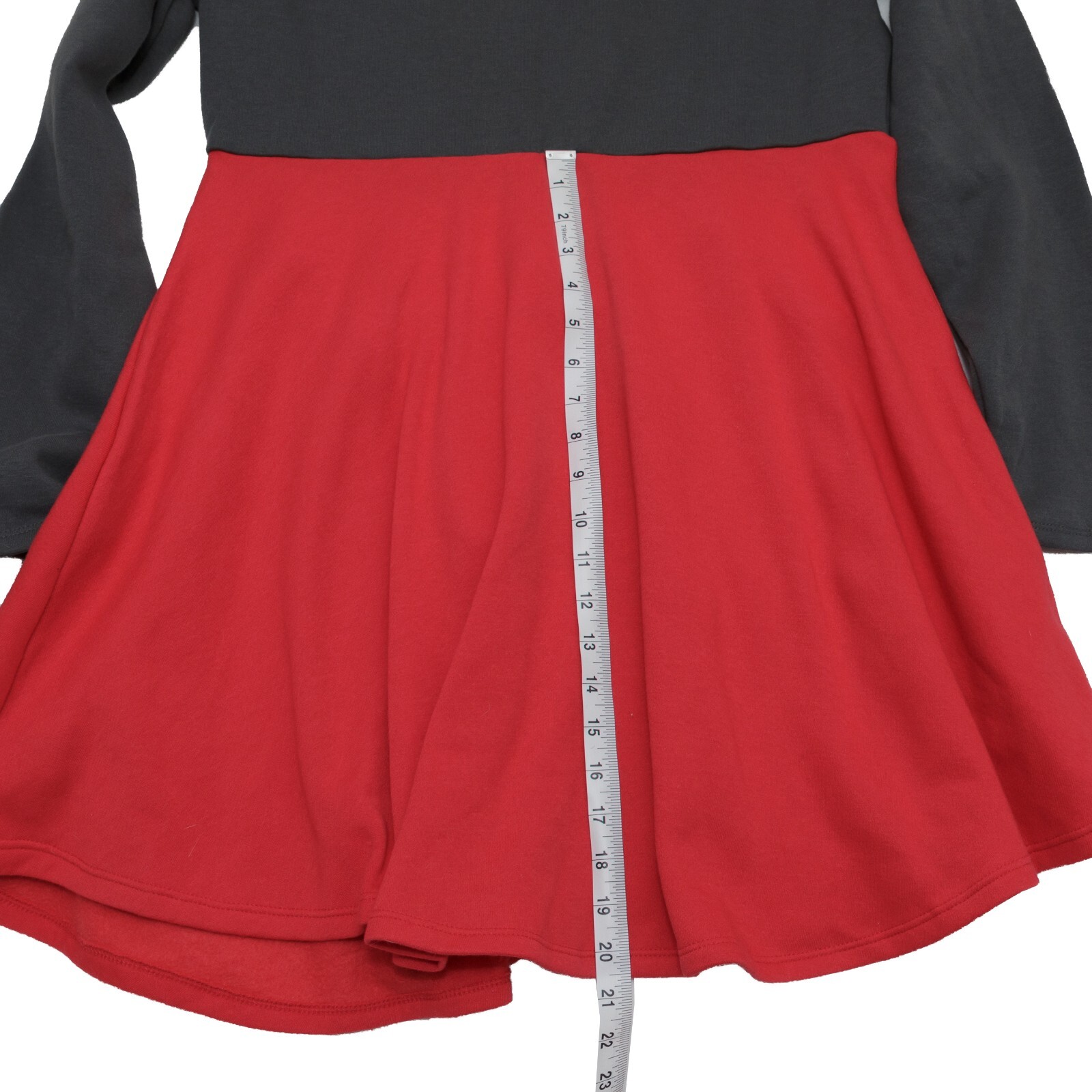 Mighty Fine Junior 2XL Red & Gray Santa Claus w/Pom Pom Holiday Sweatshirt Dress