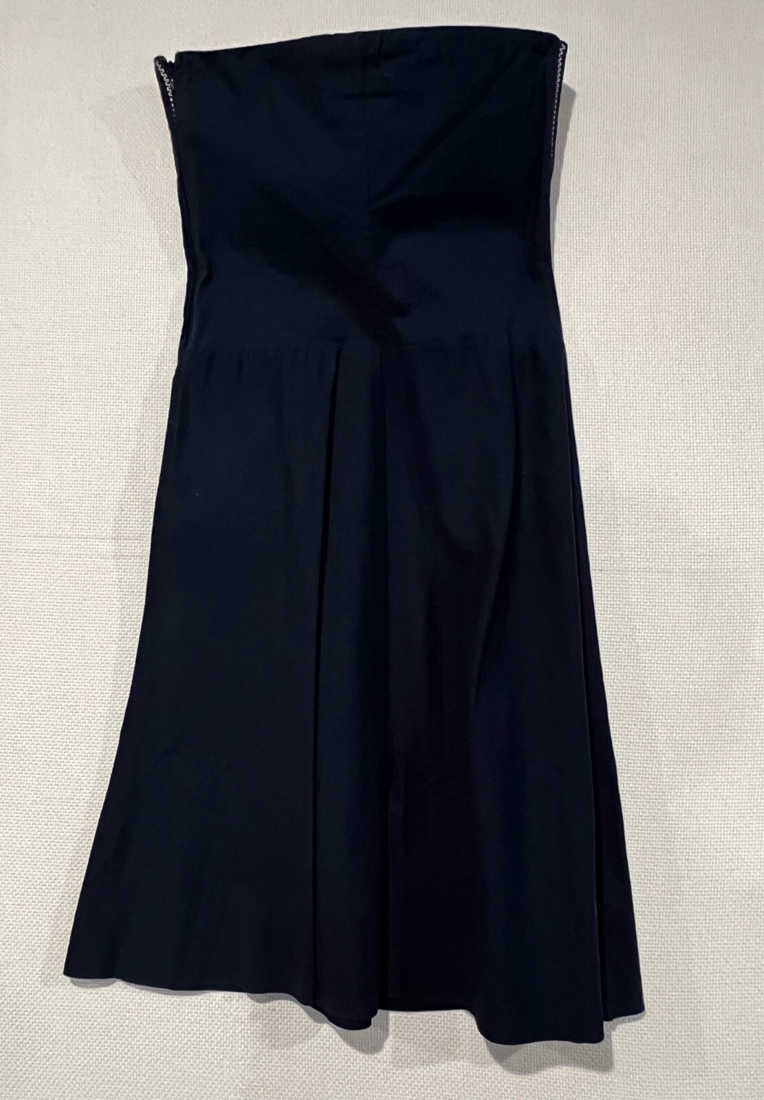 OBSTINACY Brazil Navy Blue Strapless Floral Embroidered Dress Size Large