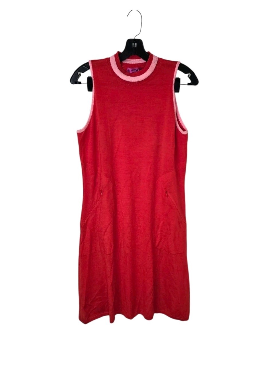 G/FORE LADIES SWEATER DRESS RED POPPY LARGE GOLF SLEEVELESS Wool