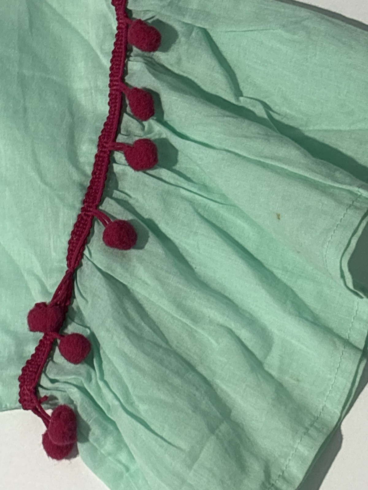 Atmosphere Mint Green Tunic with Red Accent