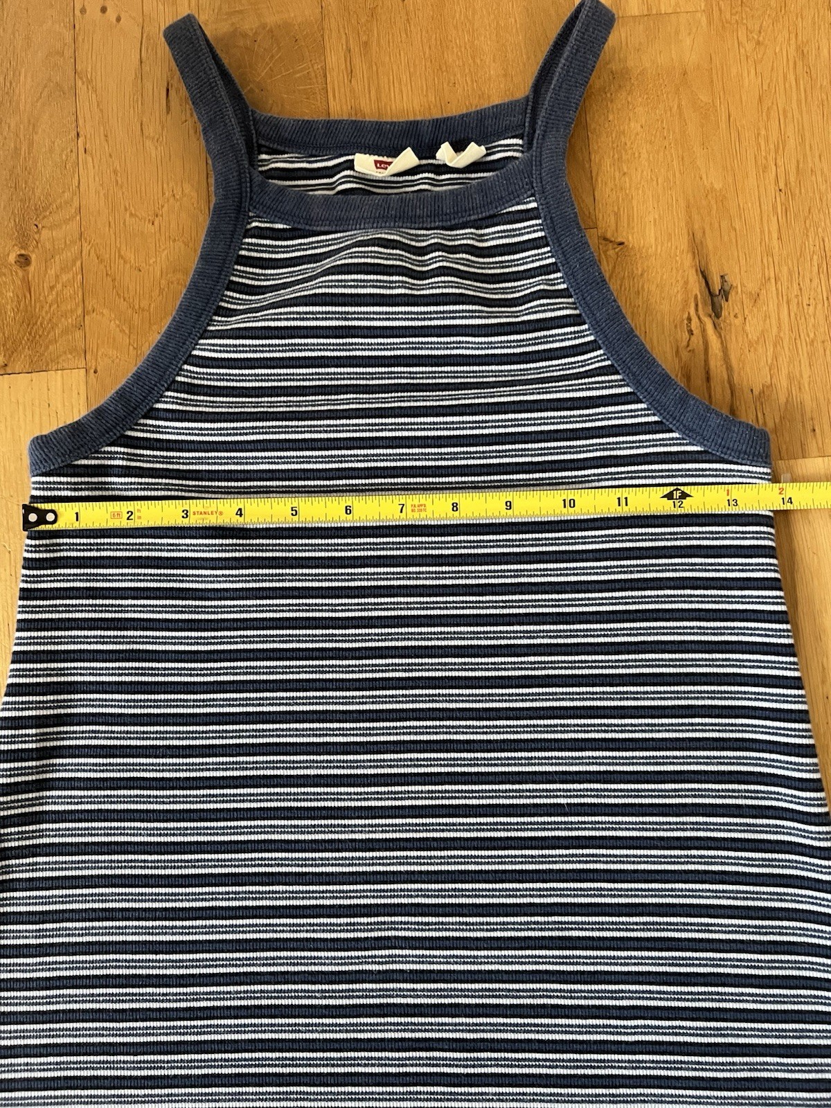 Levi’s DEVON TANK DRESS Blue/White Striped Knit Dress Sleeveless S