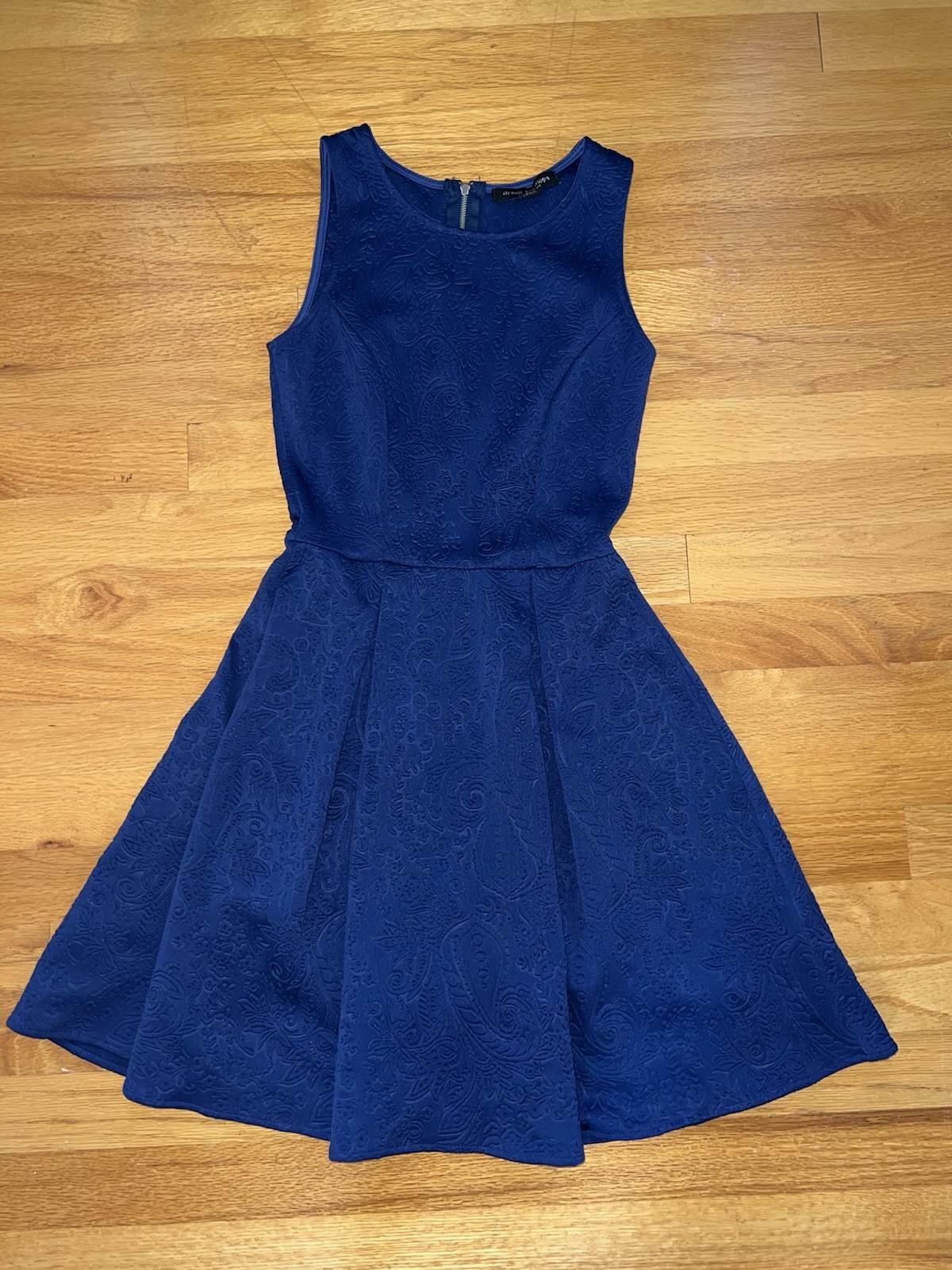 Green Envelope Women’s Paisley Print Navy Flare Tank Dress Size XS