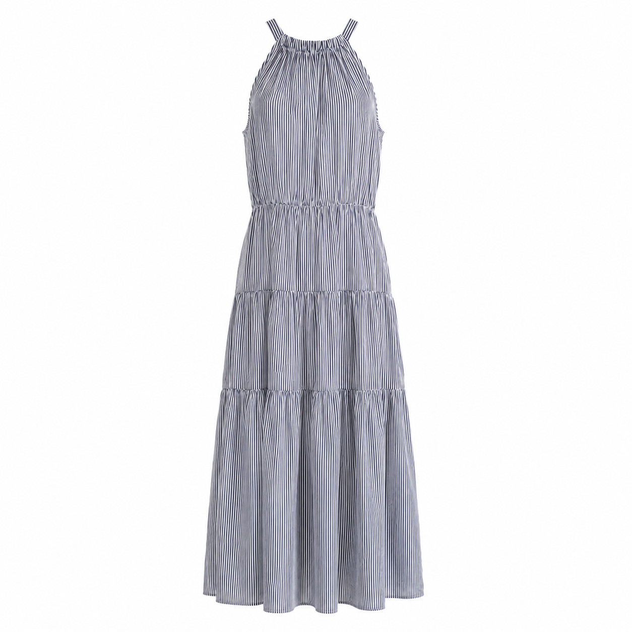 Tommy Hilfiger Woven Cotton maxi Dress Womens Size 10 Dark Blue