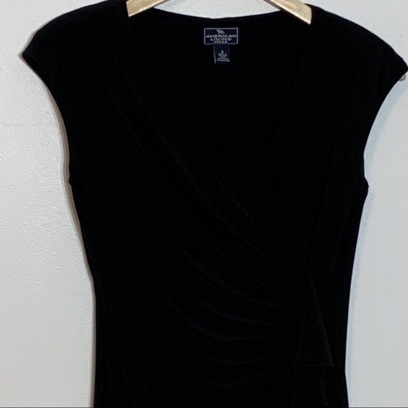 EUC American Living Gathered Waist Ruffle Dress