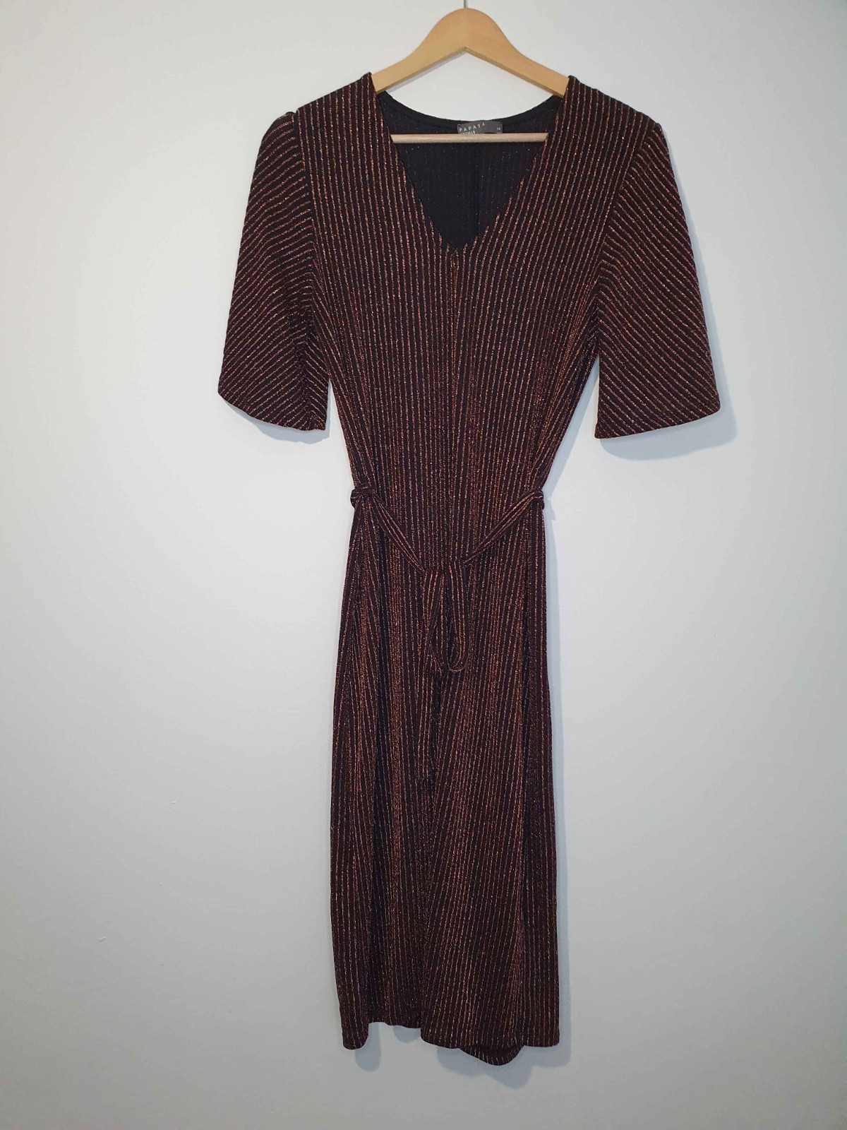 Womens Dress Papaya Dress with Stripe Pattern Size 12