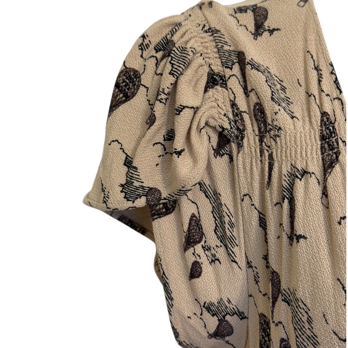 ANTHROPOLOGIE LEIFNOTES Up And Away Hot Air Balloon Print Faux Wrap Dress Small