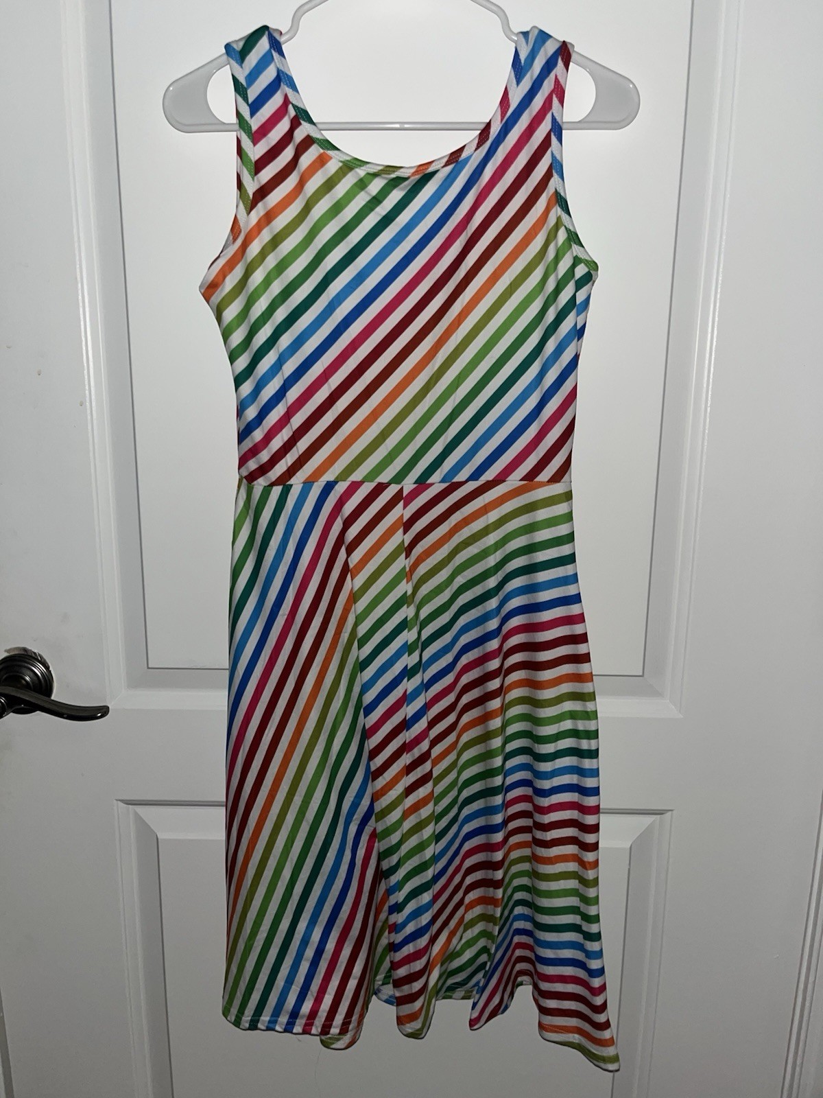 Multicolor Striped A-Line Sundress, Small