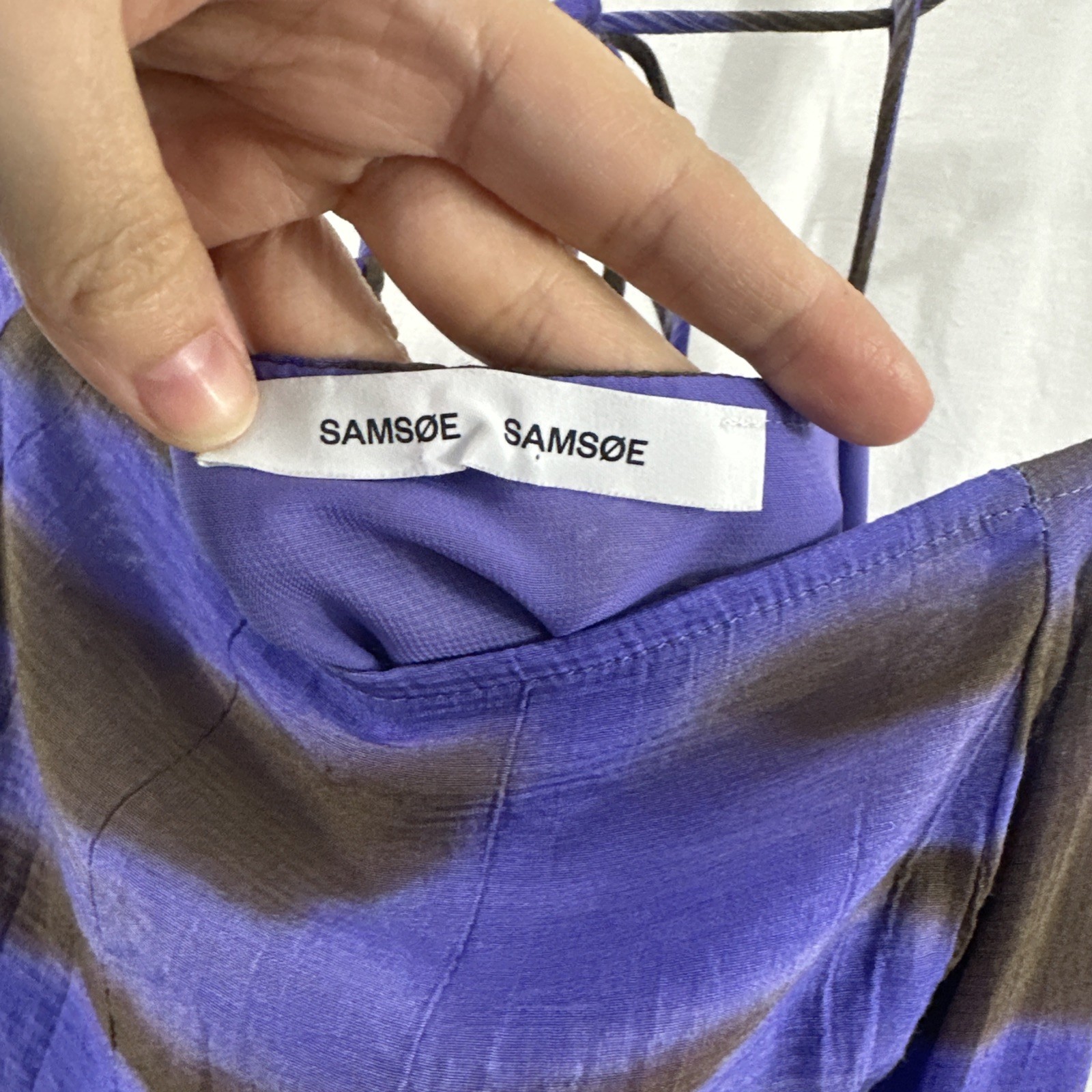 Samsoe Samsoe Annah Iris Tide Strappy Side Button Midi Dress Womens Size S
