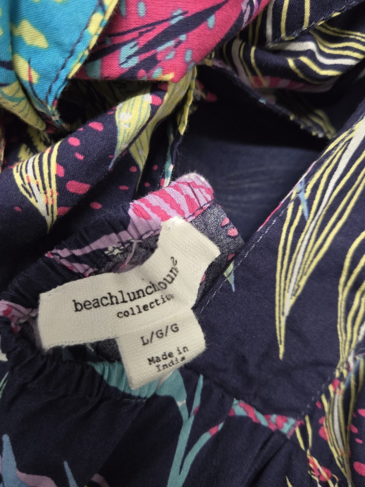 Beach Lunch Lounge Size Large Tropical Print Tiered Sundress Casual Vacation