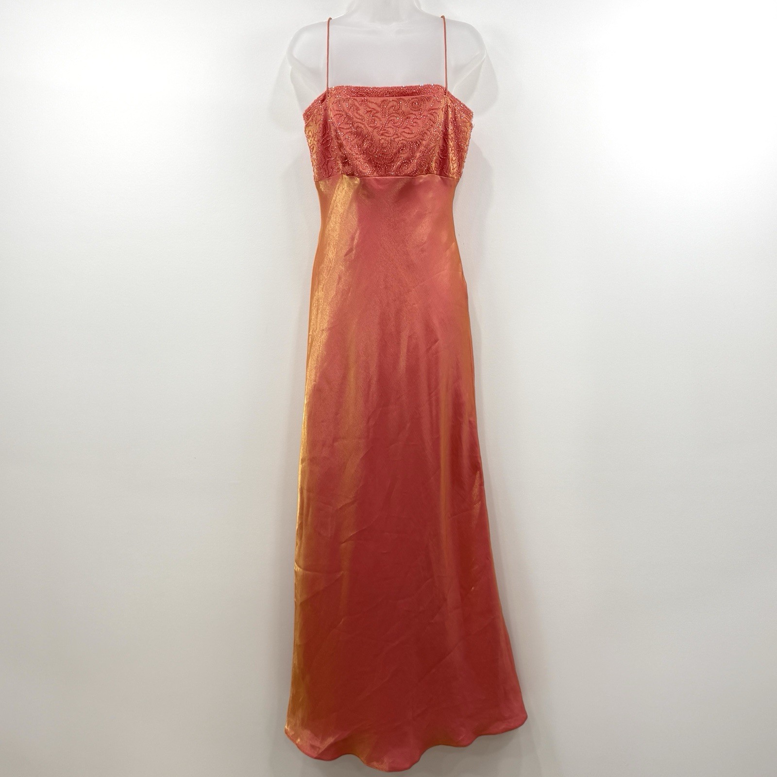 VTG Y2K Blondie Nites By Jaslene Dress 11/12 Iridescent Fairy Prom HOCO Beaded