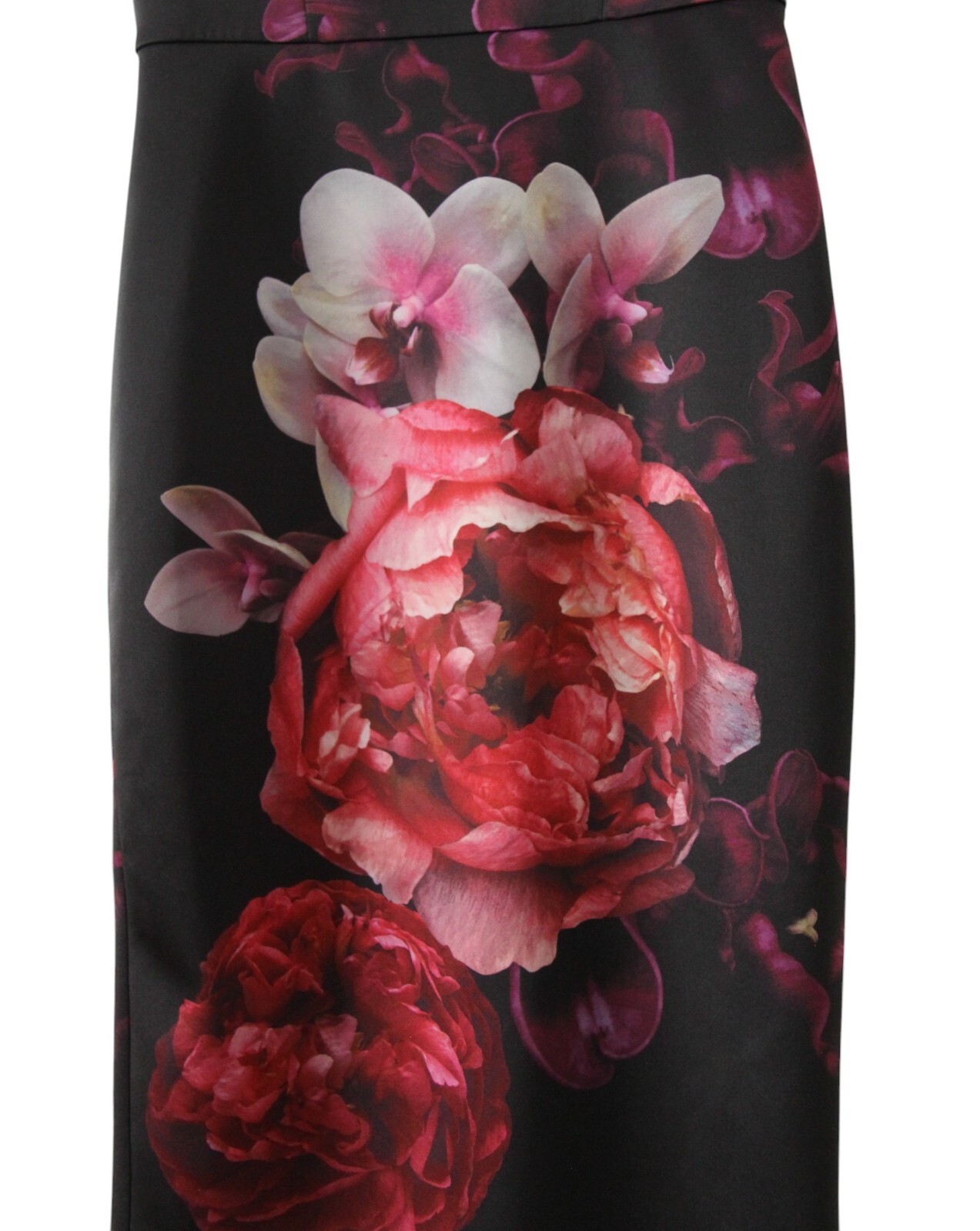 Ted Baker Dress Semanj Splendour Floral Sheath Midi Sleeveless Size 1 US 2 4