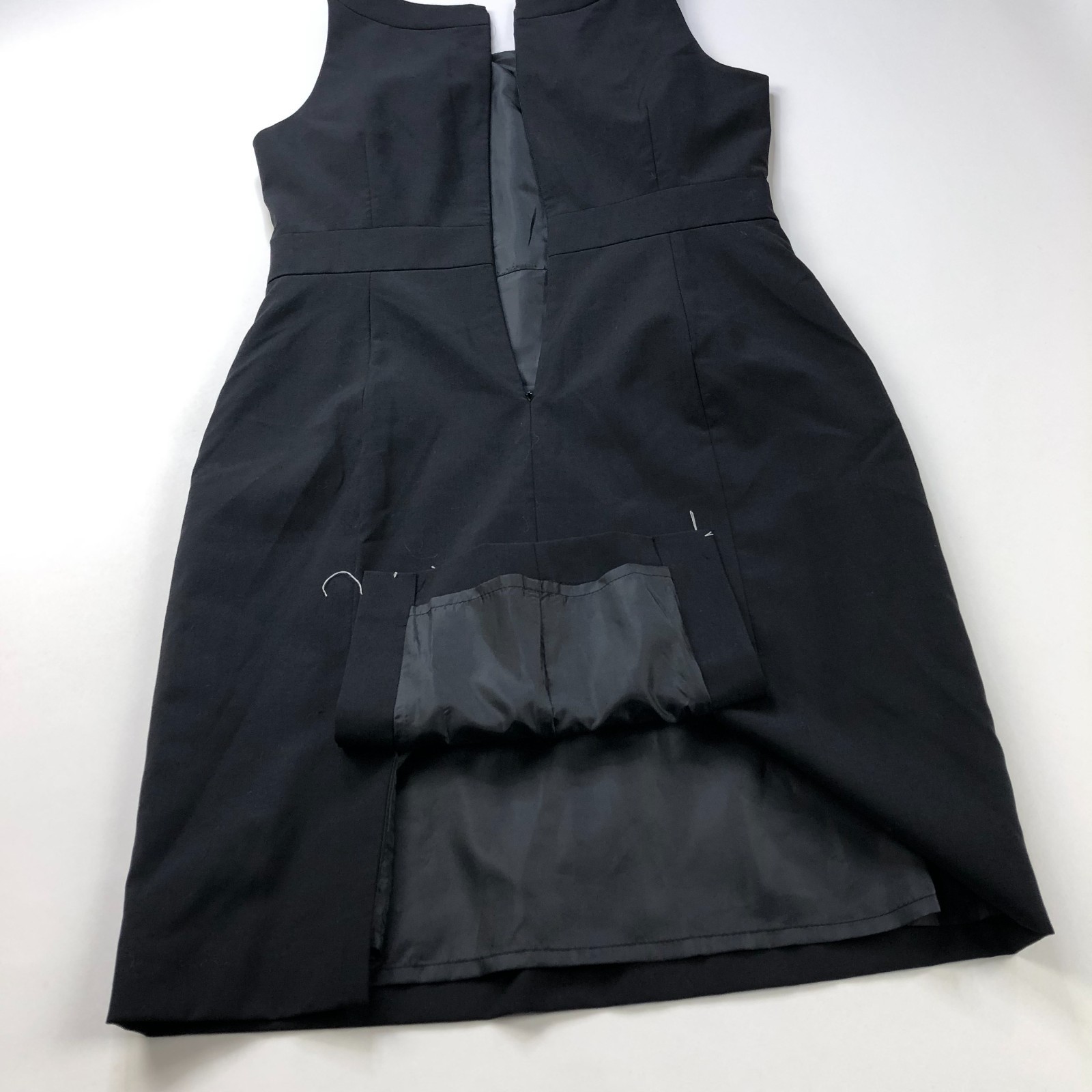 J.Crew Suiting 8 100% Wool Sheath Pleated Knee Length Dress Black MINT 02537