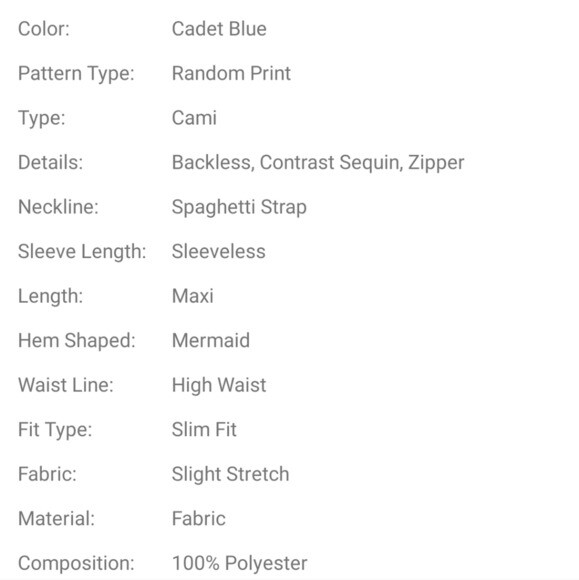 Cadet Blue Random Print Contrast Sequined Mermaid Maxi Gown for Special …