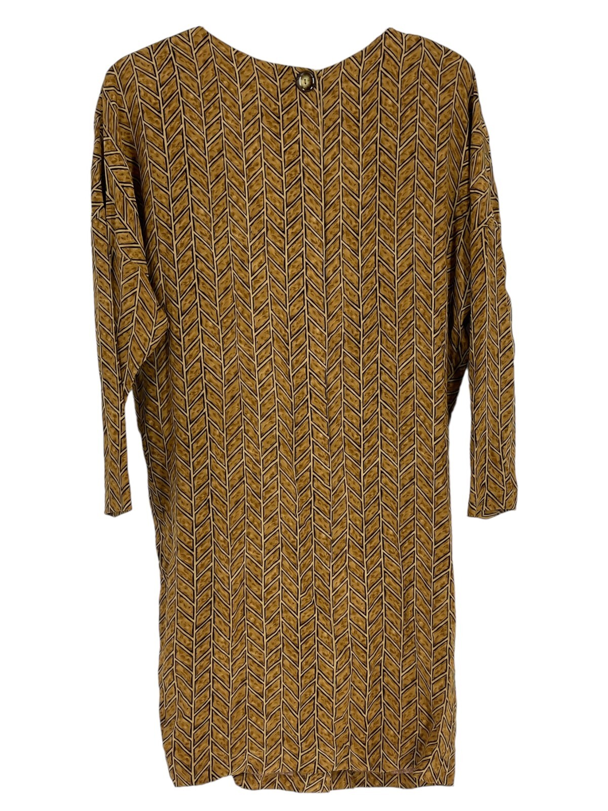 VTG Linda Allard Ellen Tracy Womens Long Sleeve Hidden Button Silk Dress Size 8