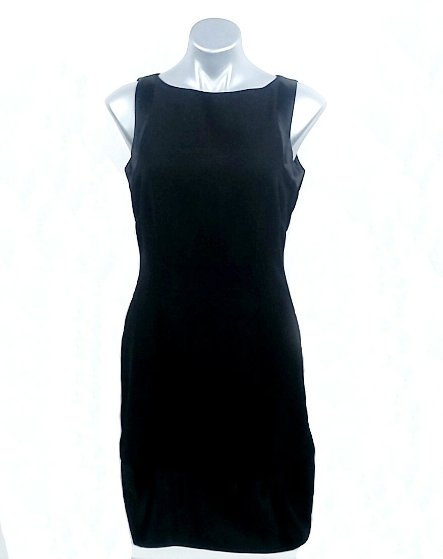 Amanda Smith Dress Size 10 Women’s Black Sleeveless Boat Neck Short