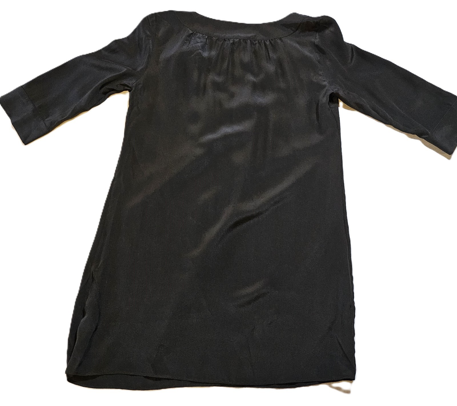 Rory Becca 100% Silk Little Black Mini Dress/Tunic SZ S Classic,Minimalist