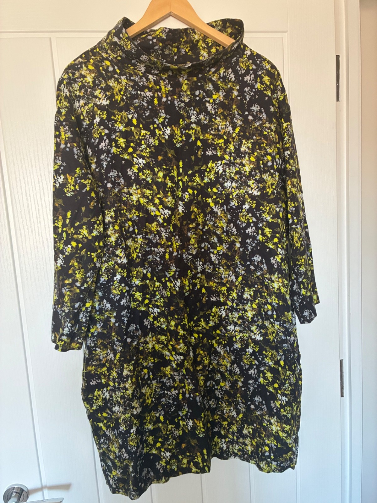 COS tunic style green/navy dress size 42 very good condition