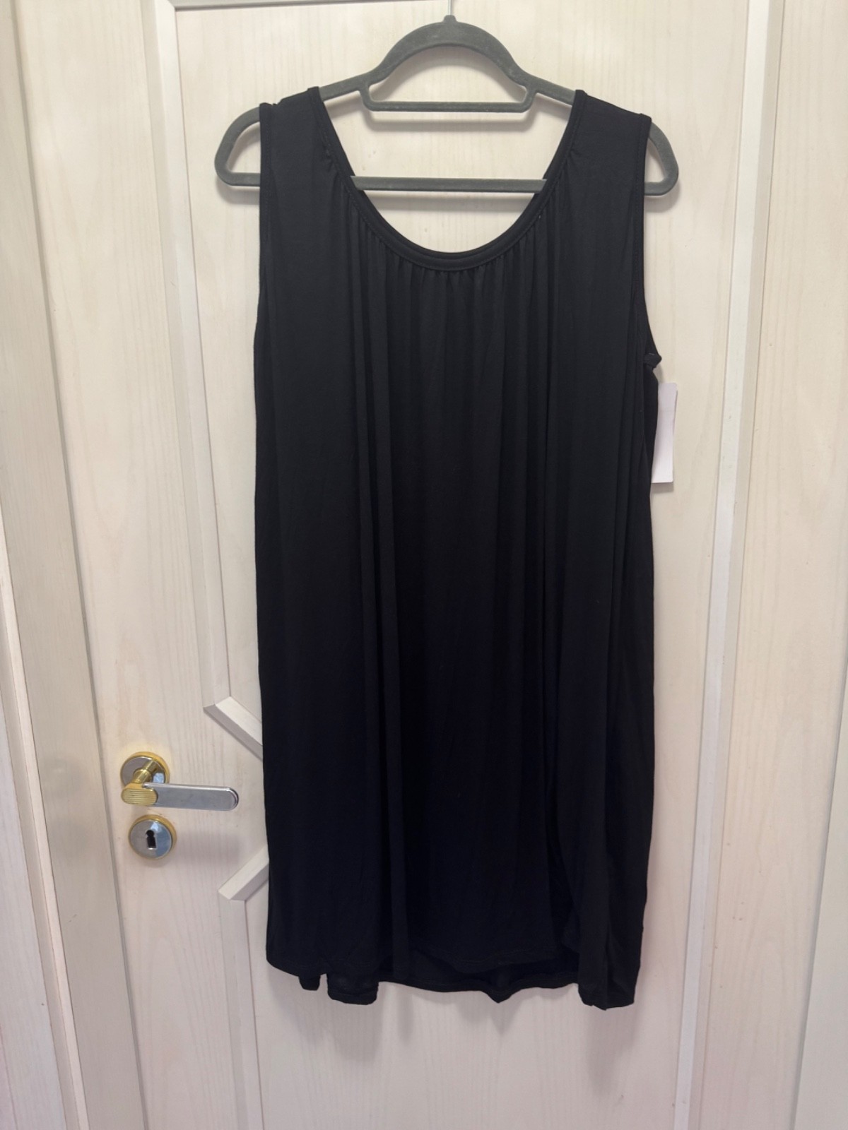New-shirt dress “classic” round neck, sleeveless, A-line black 48/50/52