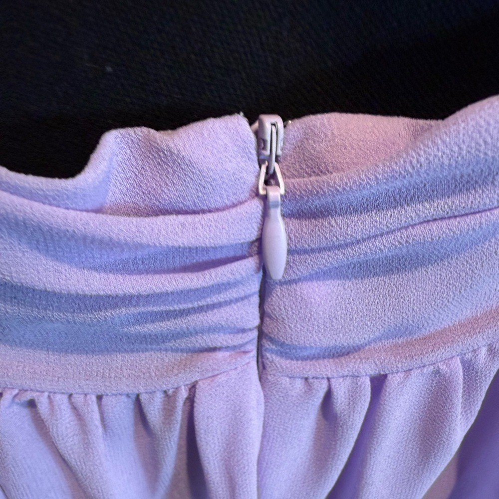 NWT- Soiree Celebration Purple Ruffled Lace-Up Dress