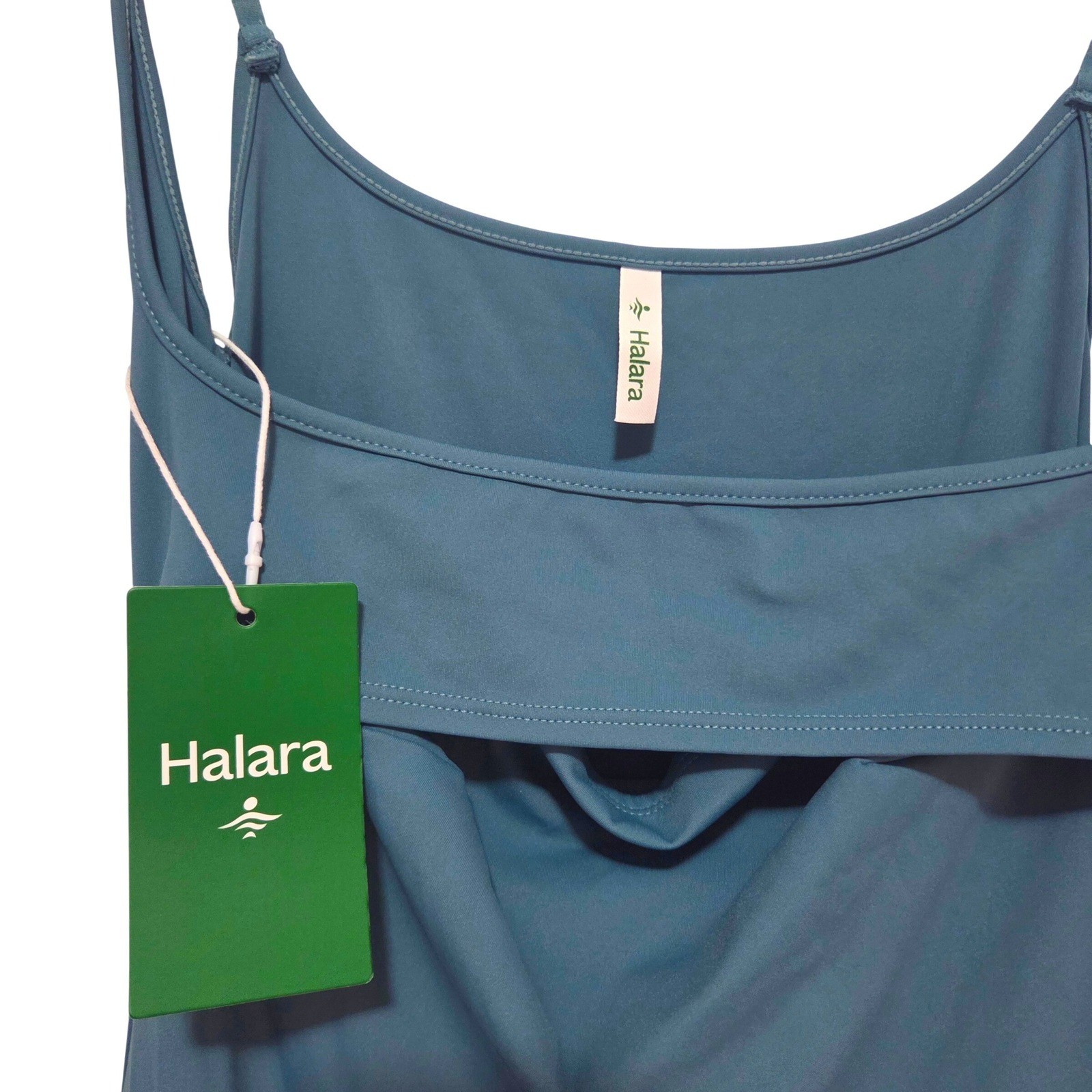 Halara Breezeful Backless Cut Out Maxi Dress Teal Blue XS NWT