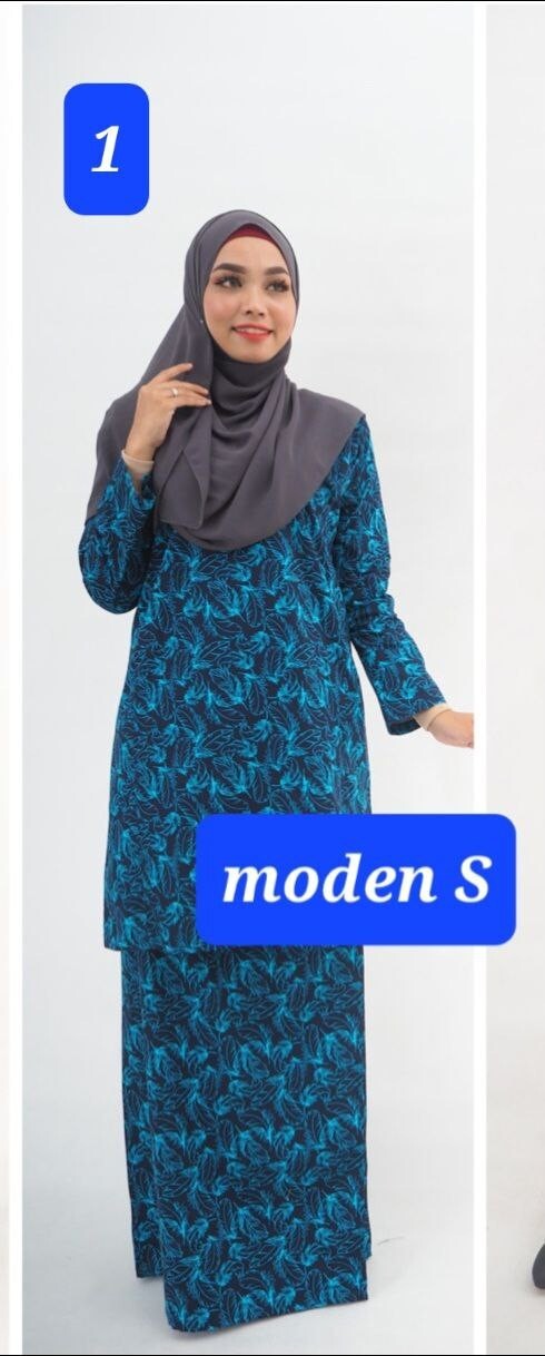 Baju Kurung Moden cotton S Labuh Longgar Kain Lipat ala Batik inc. shipping fee