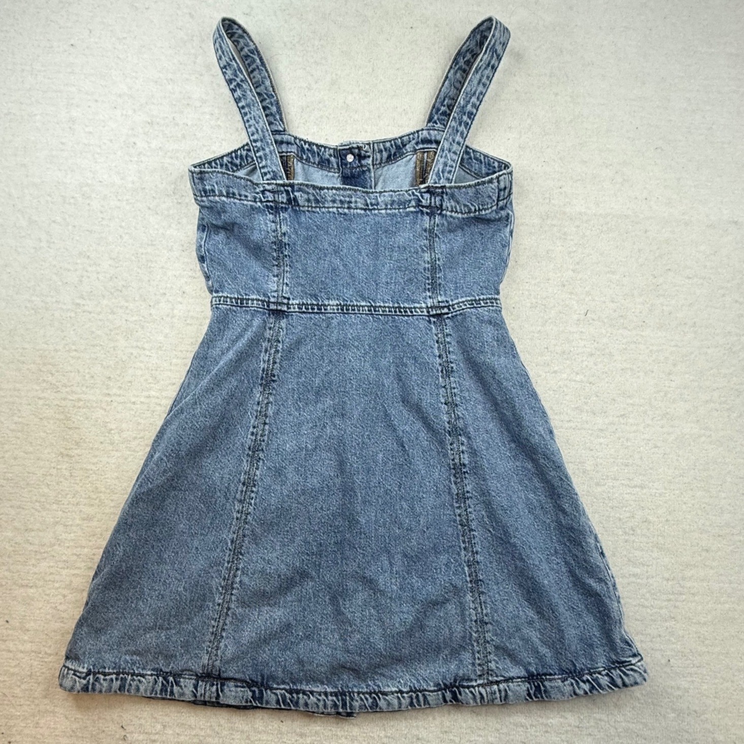 Arizona Jean Denim Button Front Pinafore Dress Womens Medium Y2K 90s Festival