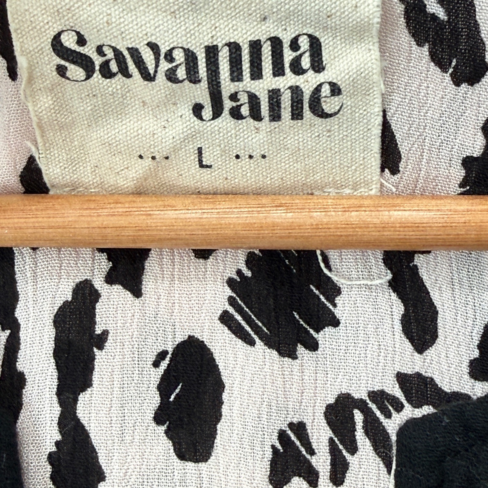 Savanna Jane Boho Leopard Floral Embroidered Swing Dress Size L Lined Whimsical