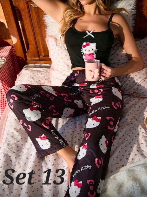 Women’s Hello Kitty Pajama Sets – 4 Different Styles