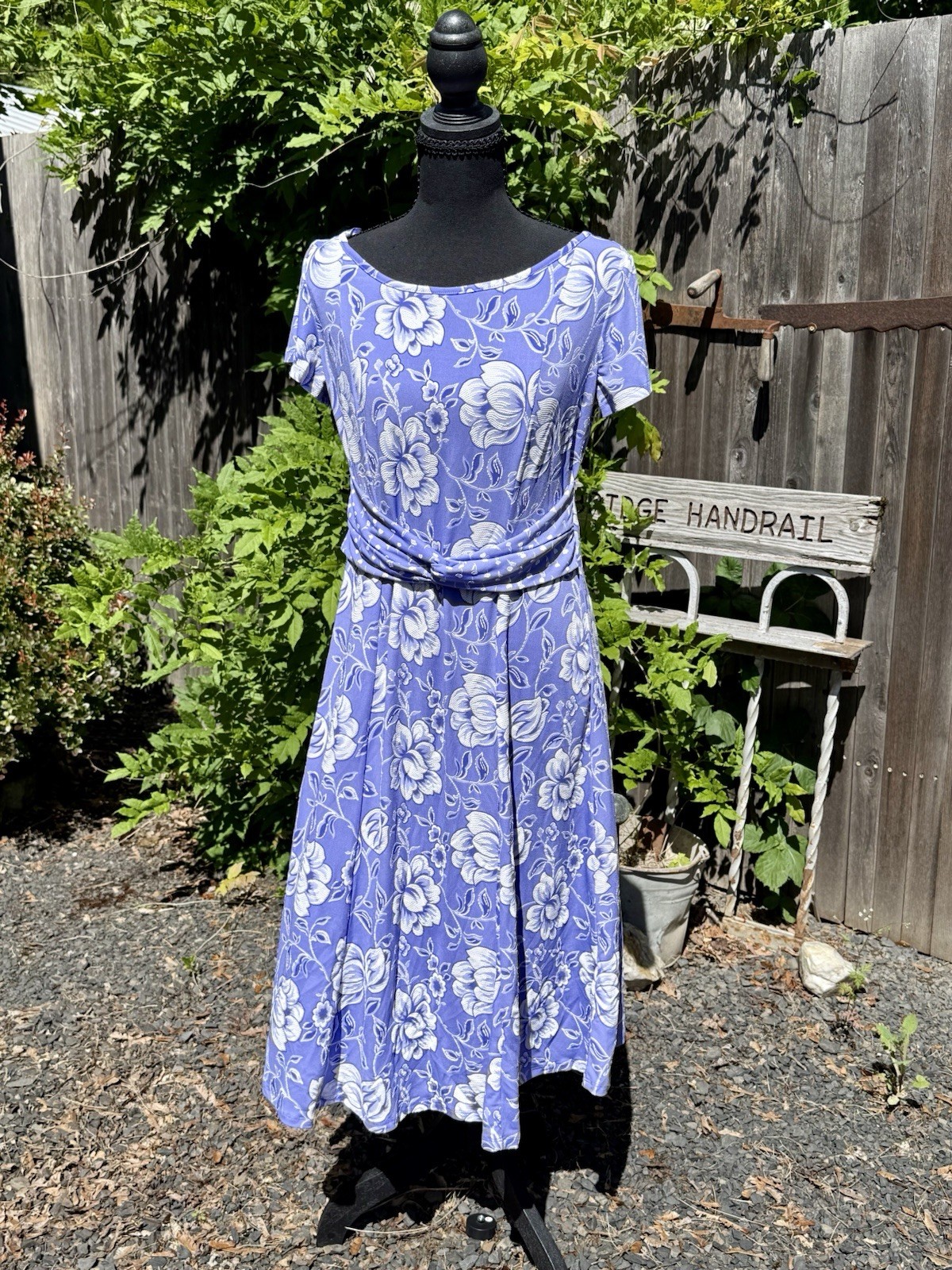 Perceptions Lilac Floral Fit And Flare Midi Dress Petite Small