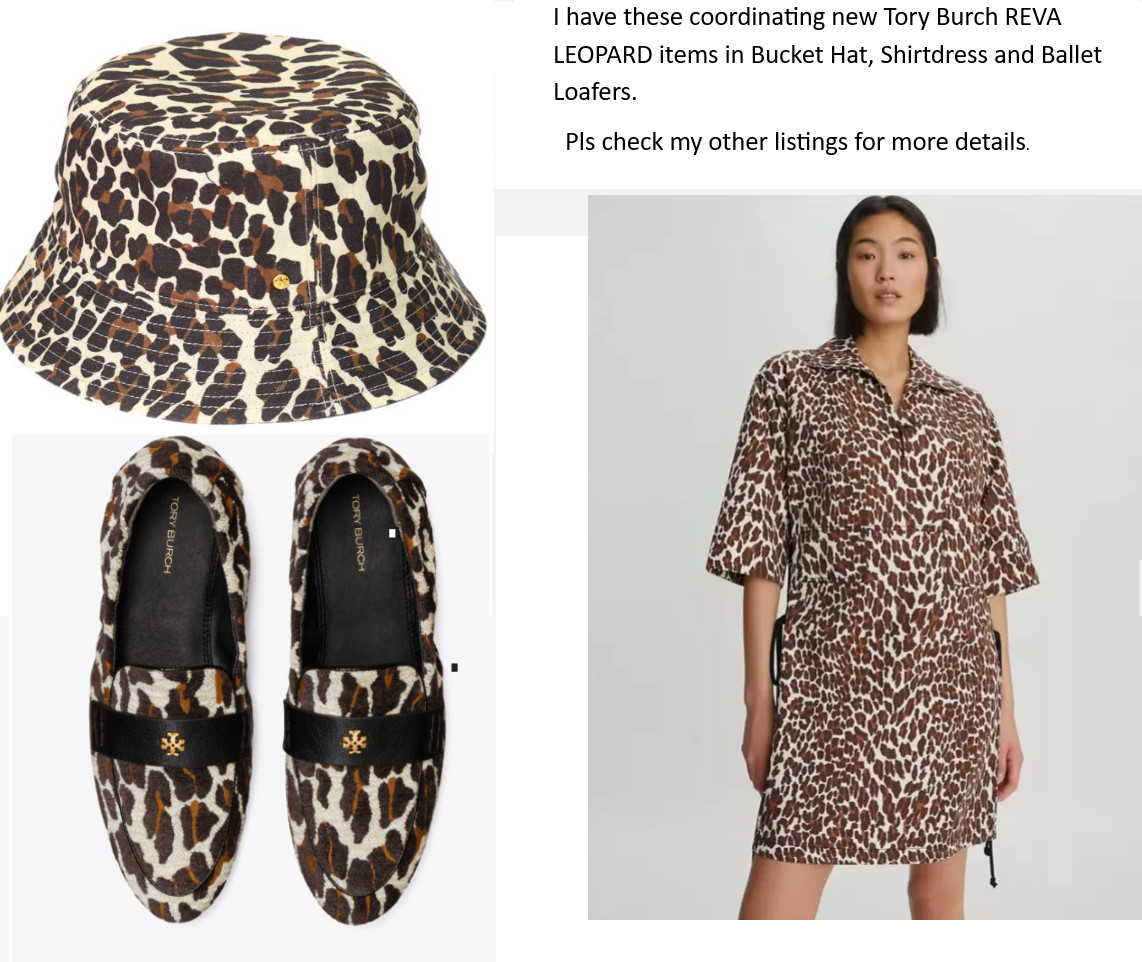 Tory Burch Reva Leopard Cotton Poplin Shirtdress Size 4 / 6 (New) $598