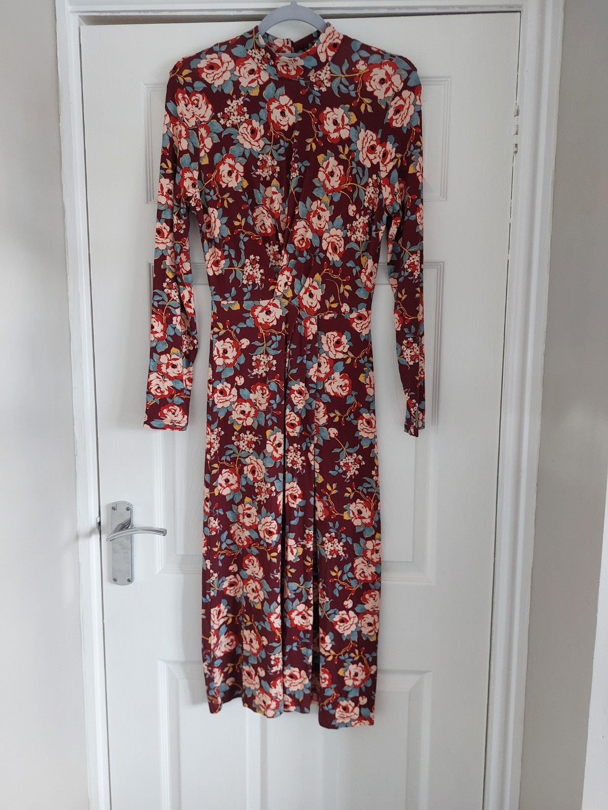 Joe Browns Floral High Neck Long Sleeve Dress Size 10 Viscose Elastane
